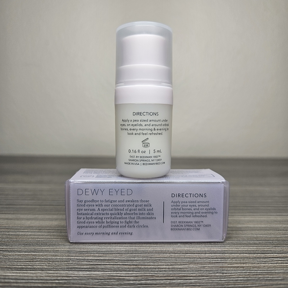 Beekman 1802 Mini Dewy Eyed Serum .16oz depuffs & fights dark circles new in box - Picture 2 of 2
